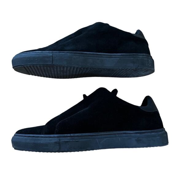 Axel Arigato - Clean 90 Zip Suede Sneakers in Black - Picture 3 of 7